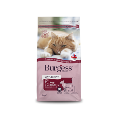 Product image for Burgess Mature Cat with Turkey & Cranberry